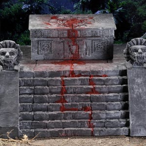 3D-utskrivet aztekiskt altare, skala 1:12