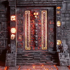 3D Gedruckter Azteken Tempel Diorama, Maßstab 1:12