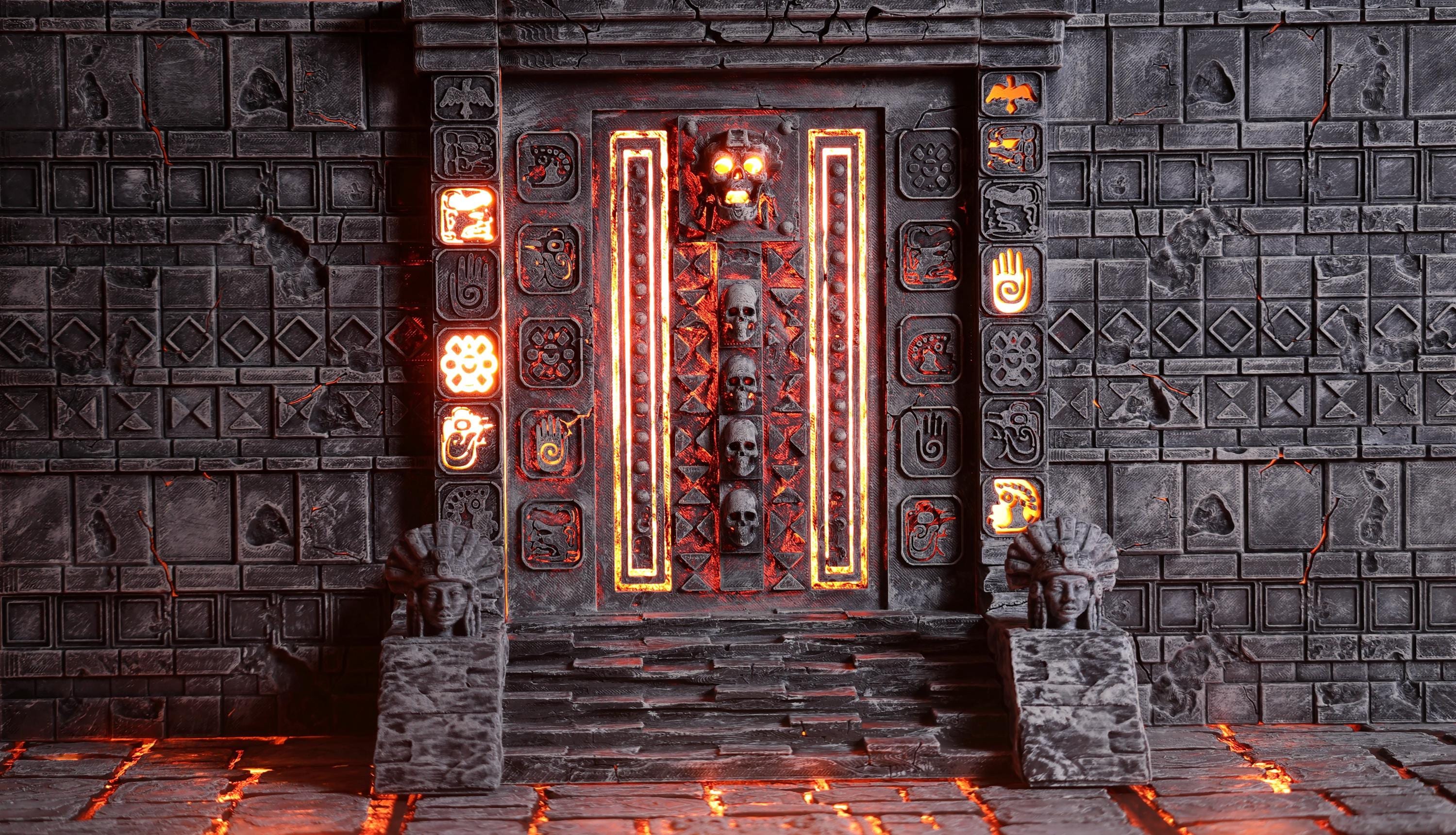 3D Printed Aztec Temple Diorama, 1:12 Scale - Etsy