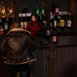 Barra decorativa impresa en 3D, escala 1:12. Diorama de 5 piezas.