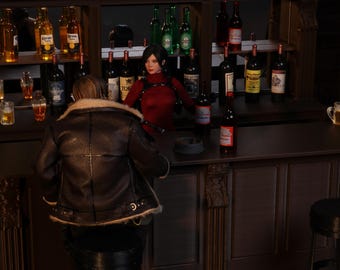 3D Printed  Fancy bar, 1:12 Scale. 5 piece set diorama.