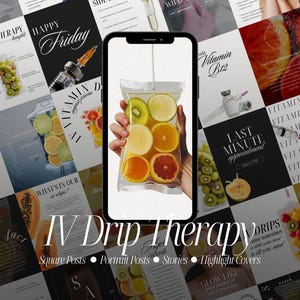 Modelli Instagram per flebo, contenuti per social media per centri estetici, design Canva
