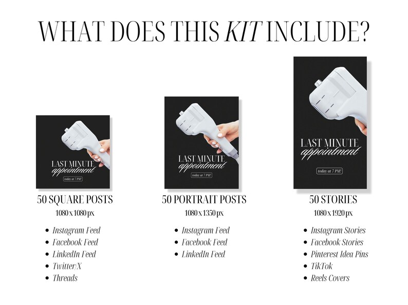 This HIFU Facelift Instagram Template Kit includes 150 professional Canva designs: 50 posts, 50 verticals, and 50 stories. Whether you're a skin therapist, aesthetician, or spa owner, these templates help you promote high-intensity ultrasound services, educate clients about skin tightening, and position your beauty brand as a trusted source on Instagram. Customize every detail to fit your business style.
