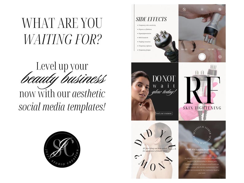 RF Face Lifting Instagram Templates, Cosmetology Content (digital ...
