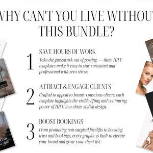 Why Can't You Live Without This Bundle? 1. Take the guesswork out of posting — these HIFU templates make it easy to stay consistent and professional with zero stress. 2. Crafted to appeal to beauty-conscious clients, each template highlights the visible lifting and contouring power of HIFU in a clean, stylish design. 3. From promoting non-surgical facelifts to boosting trust and bookings, every graphic is built to elevate your brand and grow your client list.