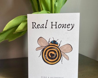 Real Honey Bumblebee blank card