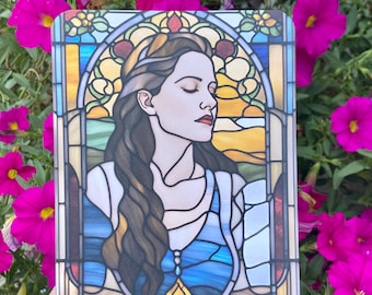 Stained Glass Twilight Bella Blank Card