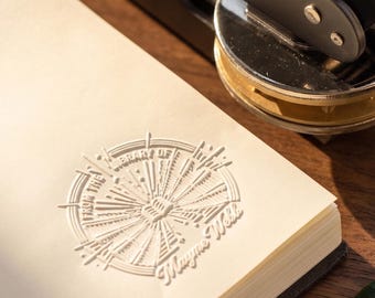 Custom Book Embosser Stamp for Personal Libraries & Gifts | For Bibliophiles, Teachers, Graduation Presents