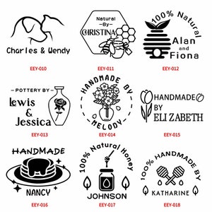 Aangepaste kleistempel - ontwerp je unieke aardewerkontwerpen, gepersonaliseerde aardewerkstempel, 4 mm-8 mm diepte, 1,5 cm-5 cm diameter, keramisch gereedschap afbeelding 4