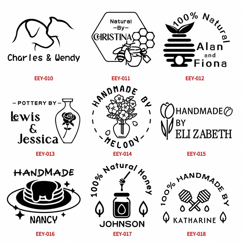 Aangepaste kleistempel - ontwerp je unieke aardewerkontwerpen, gepersonaliseerde aardewerkstempel, 4 mm-8 mm diepte, 1,5 cm-5 cm diameter, keramisch gereedschap afbeelding 4
