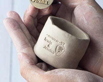 Custom Clay Stamp - Design Your Unique Pottery Designs, Personalized Pottery Stamp, 4mm-8mm Depth, 1.5cm-5cm Diameter, Ceramic Tools
