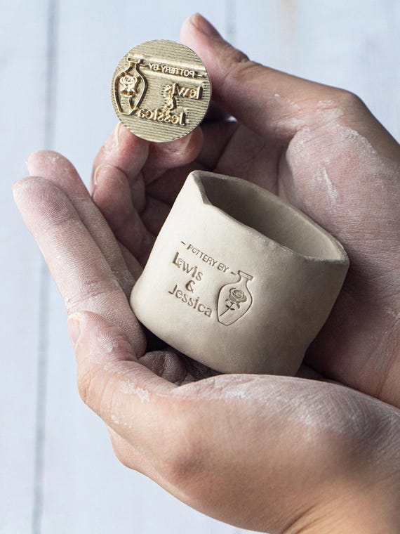 Custom Clay Stamp - Design Your Unique Pottery Designs, Personalized Pottery Stamp, 4mm-8mm Depth, 1.5cm-5cm Diameter, Ceramic Tools