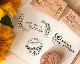 Custom Logo Rubber Stamp - Custom Any Logo Any Size, 3 - 20cm Stamp, Return Address Stamp, Elevate Your Brand & Crafts, Personalized Stamp