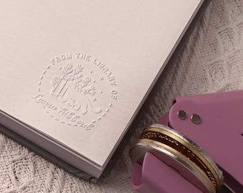 Personalized Book Embosser – Custom Library Stamp for Book Lovers, Unique Gift for Readers, Teachers & Home Libraries