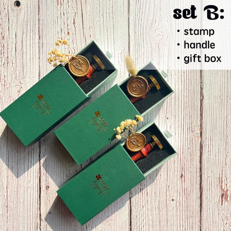 Lorna Wax-Seal Custom Set, Custom wax seal stamp, wax seal kit, Wax seal set for gift, Wedding wax kit image 7