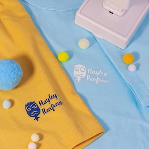Carimbo de nome personalizado, carimbo de tecido personalizado, 6 cores de tinta, vários tamanhos disponíveis, carimbo de pano, carimbo têxtil, uniforme escolar infantil