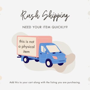 RUSH Shipping
