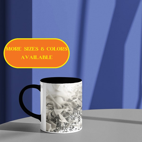 Beautiful modern 3d design mug, gift for art lovers, functional art for tea, coffee and cocoa, 5 colors available pick your favorite tea mug