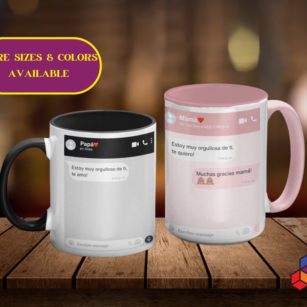 Taza personalizable con mensaje de whatsapp,regalo para recordar tus conversaciones más importantes, recipiente de té con valor sentimental