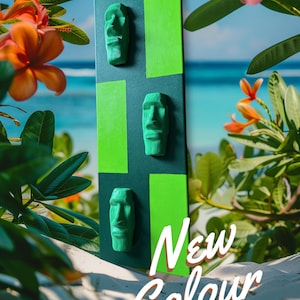 3D Printed Easter Island Head Wall Art: Mid-Century Modern Tiki Decor