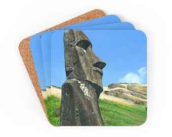 Påskön Moai-underläggsset: Tiki Bar-dekor