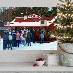 BeaverTails Fine Art Print: Ottawa, Canada, Winterlude, Winter Festival, Rustic Winter Scene