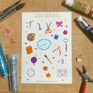 Hobby Era Sticker Sheet: Glossy Waterproof Vinyl Art Stickers