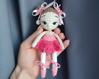Knitted Ballerina Doll,  Crochet Ball Gown Doll, Amigurumi Dolls, Handmade Doll for gift
