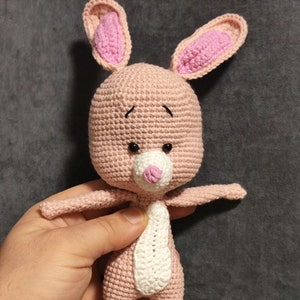Сute Kaninchen Amigurumi Spielzeug Ostergeschenk, Geschenk für ein Neugeborenes, weicher Schlafbegleiter, handgemachtes gehäkeltes Spielzeug, perfektes Geschenk für Kinder, kuscheligen Freund