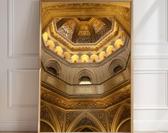 Stampa del soffitto del Palazzo di Monserrate / Fotografia della cupola decorata di Sintra, Portogallo