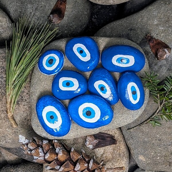 Evil Protection Stone Painted Stone - Etsy