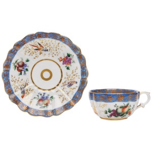 Porcelain tea cup and a saucer, Gardner Porcelain Factory, Russia (Russian Empire), 1820s - 1830s
