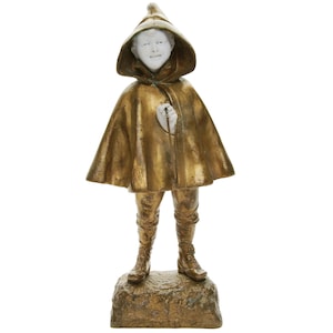 Bronze figure "Boy in a raincoat", Georges Omerth (Tremo), France, 1910s - 1920s