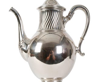 Cafetera de plata, Wilkens & Söhne, Alemania, Bremen, finales del siglo XIX - principios del siglo XX