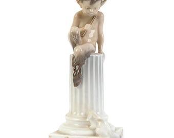 Porcelain figure &quot;Faun with squirrel&quot;, Royal Copenhagen, Denmark, Copenhagen, 1962