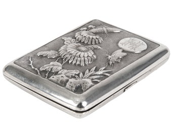 Silver cigarette case, Woshing, China, Shanghai, end of 19th - beg. of 20th century