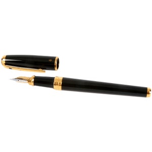 Pen "S.T. DuPont Paris Olympio 480574M Black Chinese Lacquer and Gold Fountain Pen", France, 2007