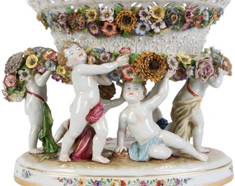 Grand centre de table en porcelaine, Plaue Schierholz, Allemagne, Plaue, 1907 - 1927