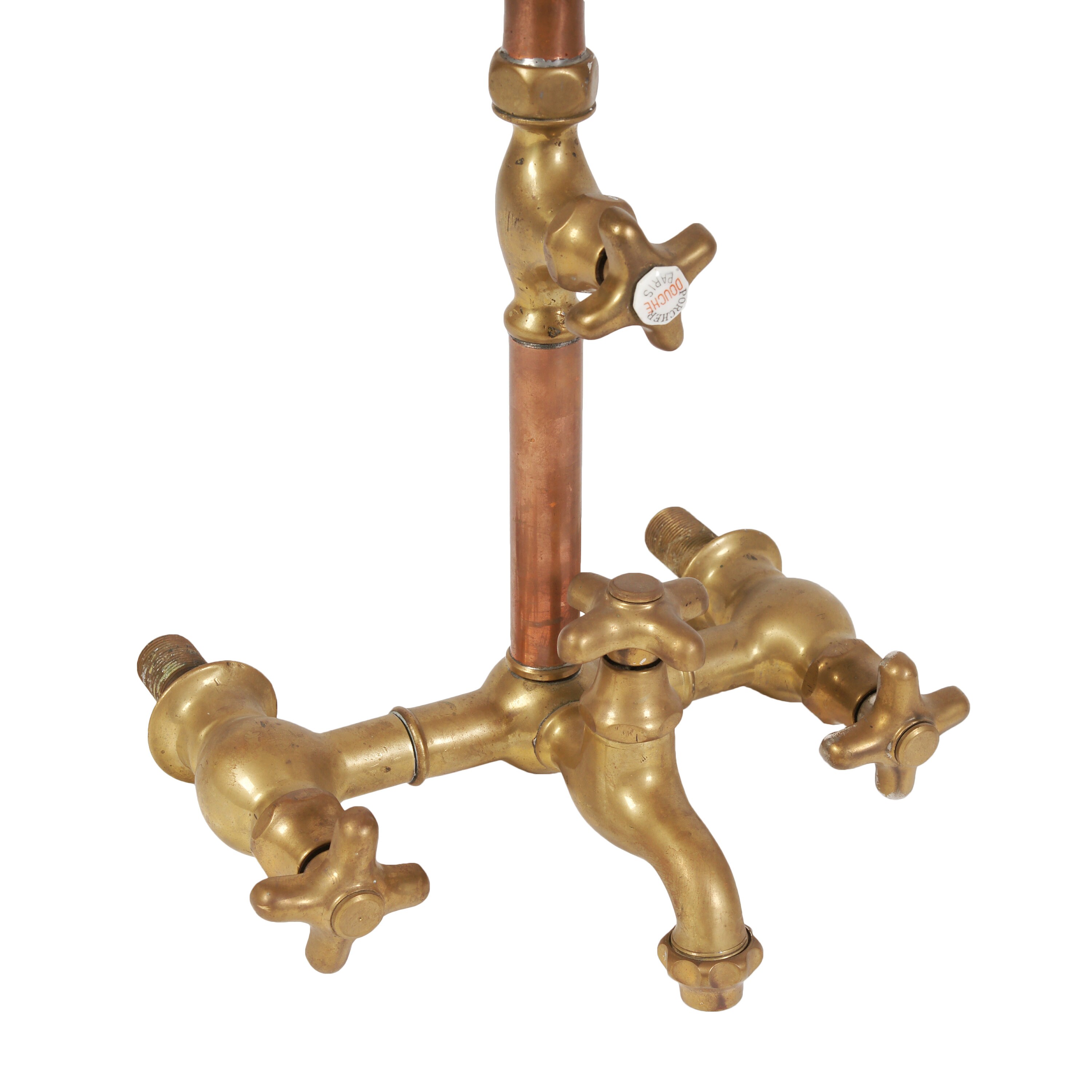 FRANCE ANTIQUE 1920年代 PORCHER PARIS 蛇口 F Shower Faucet, Porcher, France, Paris, First Half of 20th