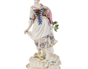 Porcelain figure &quot;Shepherdess&quot; , Meissen, Germany, second half of 19th century