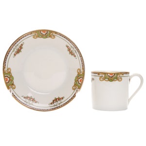 Kaffekopp med fat i porslin, F. Legrand & Cie., Frankrike, Limoges, 1919-1944