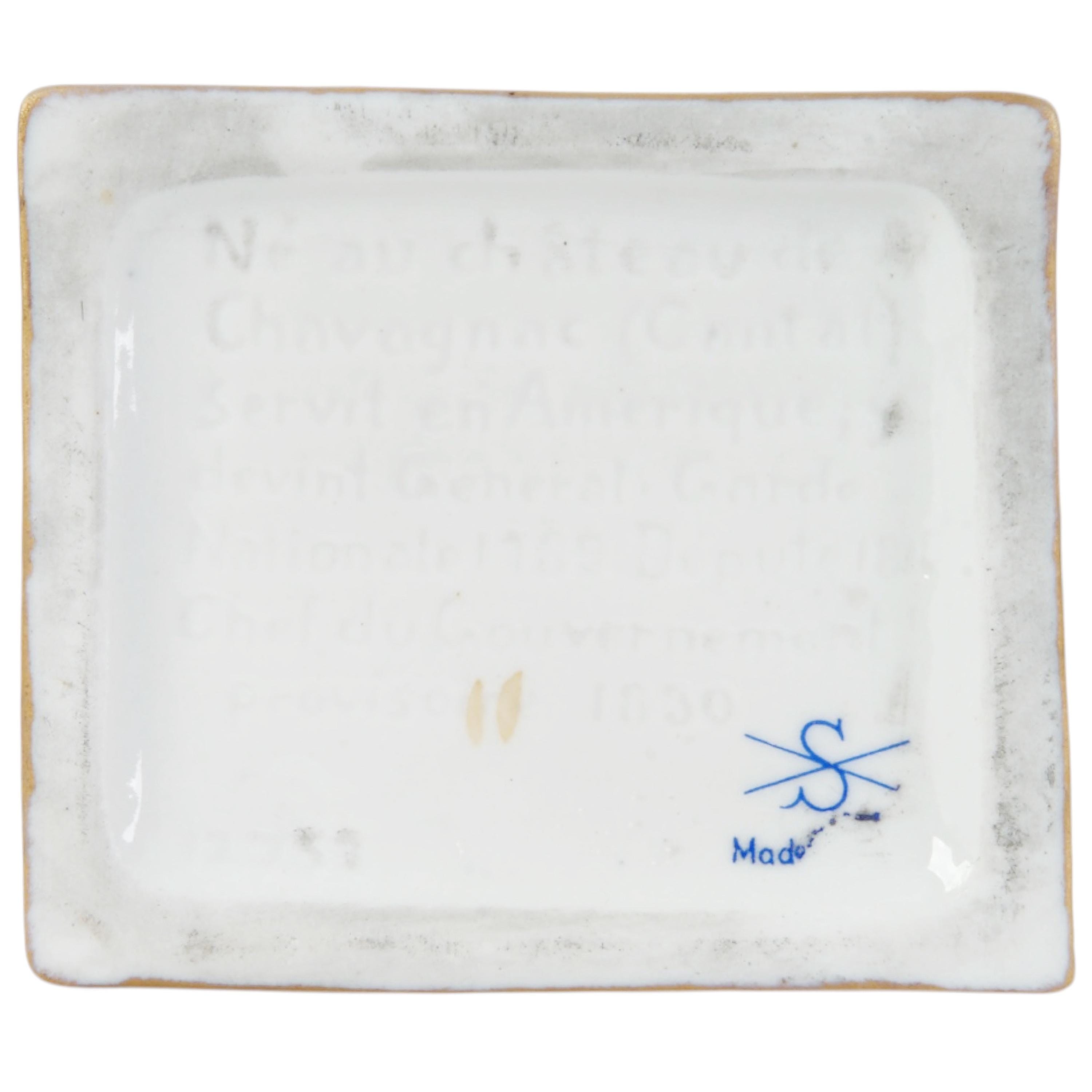 磁器の像「ラファイエット」、ドイツ（民主共和国）、シャイベ＝アルス