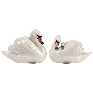 Pair of porcelain figures &quot;Swans&quot;, Royal Copenhagen, Denmark, Copenhagen, 2000 - 2004