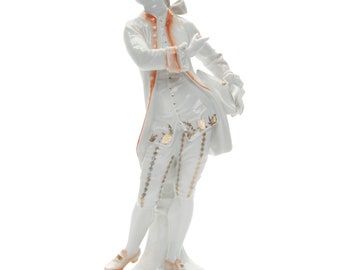 Figura de porcelana "Marqués", Rosenthal, escultor: Gustav Oppel, Alemania, años 40