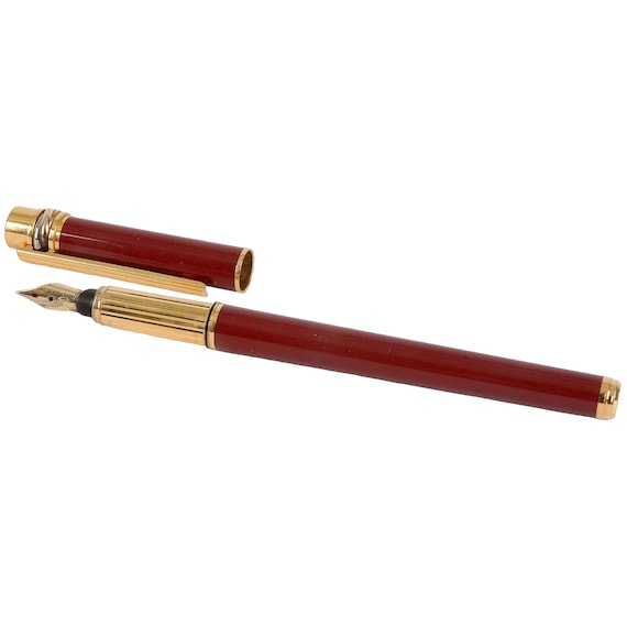 Cartier バーガンディ ボールペン ケース付き Pen 
