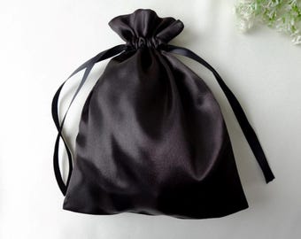 Bolsa de satén con cordón, bolsa de tela con cordón para obsequios, bolsa de regalo, bolsa para recuerdos de boda, bolsita de seda, bolsa protectora, hecha a medida, hecha a mano
