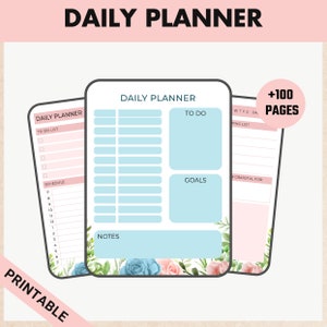 2024 Daily Planner / Daily agenda / Daily diary for goal-setting / Habit-tracking / To-dos /  Personalised planner / Gift