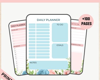 2024 Daily Planner / Daily agenda / Daily diary for goal-setting / Habit-tracking / To-dos /  Personalised planner / Gift