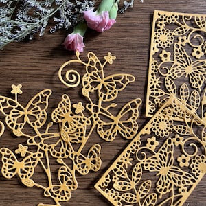 Die Cuts Butterfly Paper, Butterfly overlay paper, Butterfly Floral Paper, Journal Junk, Journal Supply, Embellishment, Butterfly Paper,