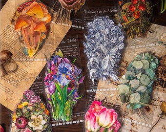 Magnolien & Eukalyptus Sticker Set – 2 Bögen, Floraler Schmuck Für Journal, Planer & Scrapbooking
